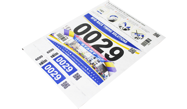 Number Bib with 2 Shoe Lace Tag Transponders
